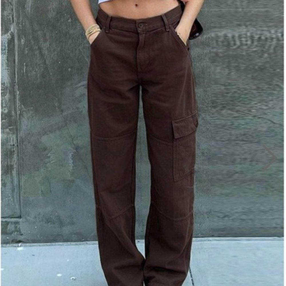 Pocket Patch Straight Leg Cargo Jeans | Size 6